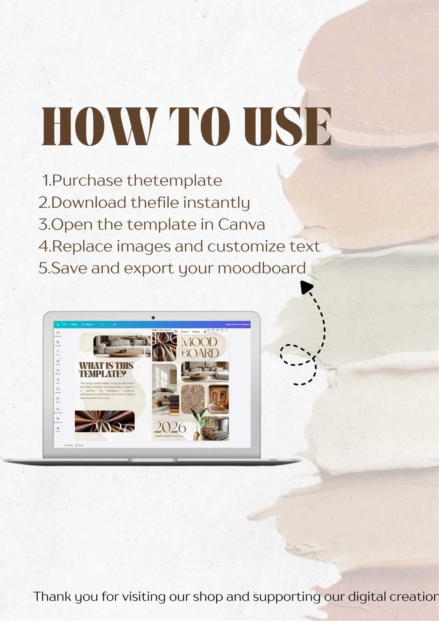 Earthy Contemporary Living Moodboard Template