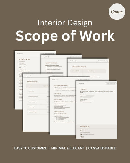 Scope of Work | Interior Design Editable Template