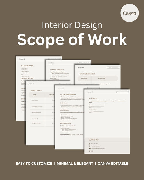Scope of Work | Interior Design Editable Template