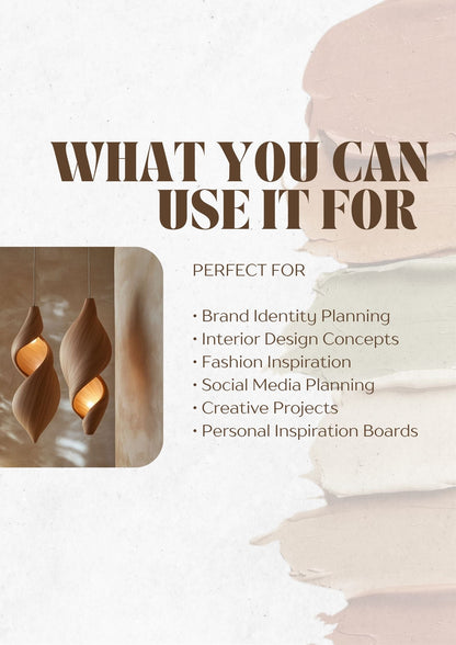 Earthy Contemporary Living Moodboard Template