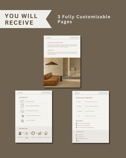 Client Welcome Packet | Interior Design Editable Template