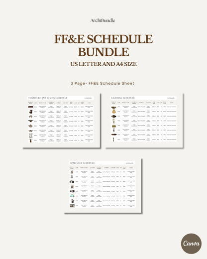 FF&E Schedule (Furniture, Fixtures & Equipment SCHEDULE TEMPLATE)