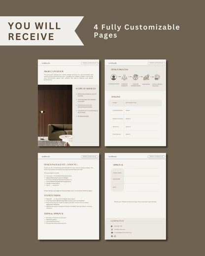 Interior Design Proposal | Editable Template