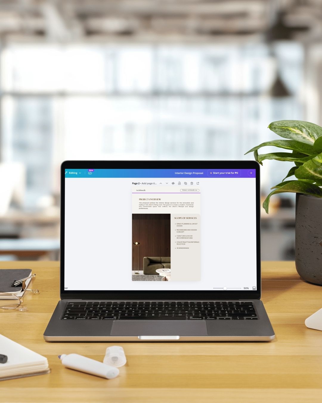 Interior Design Proposal | Editable Template