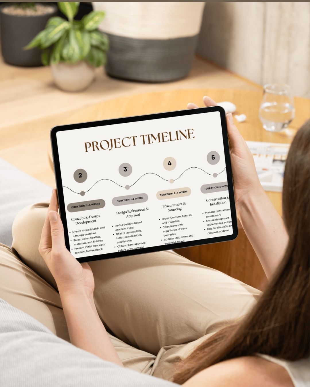 Project Timeline | Interior Design Editable Template