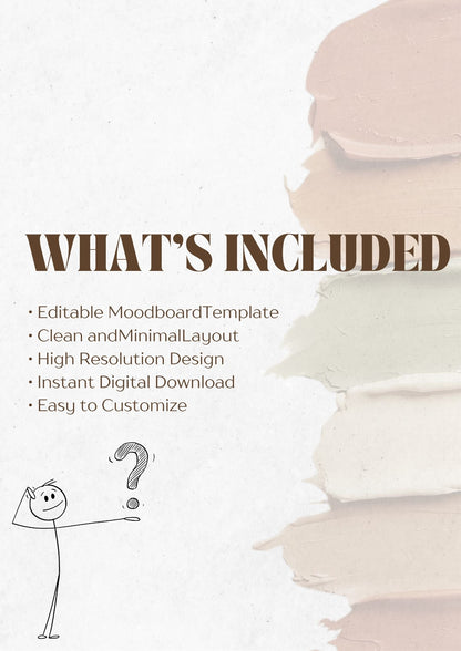 Earthy Contemporary Living Moodboard Template