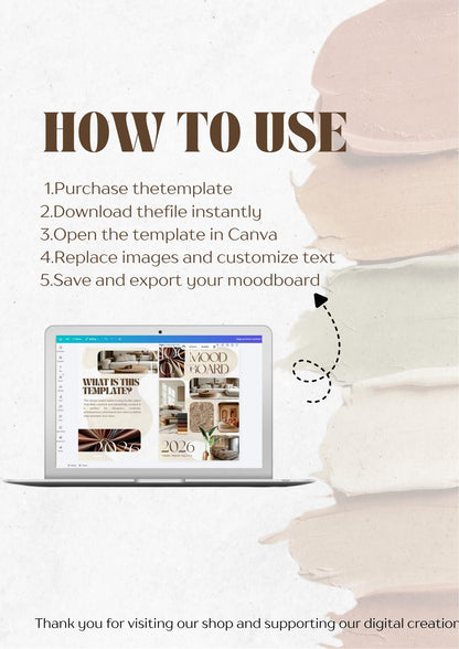 Earthy Contemporary Living Moodboard Template