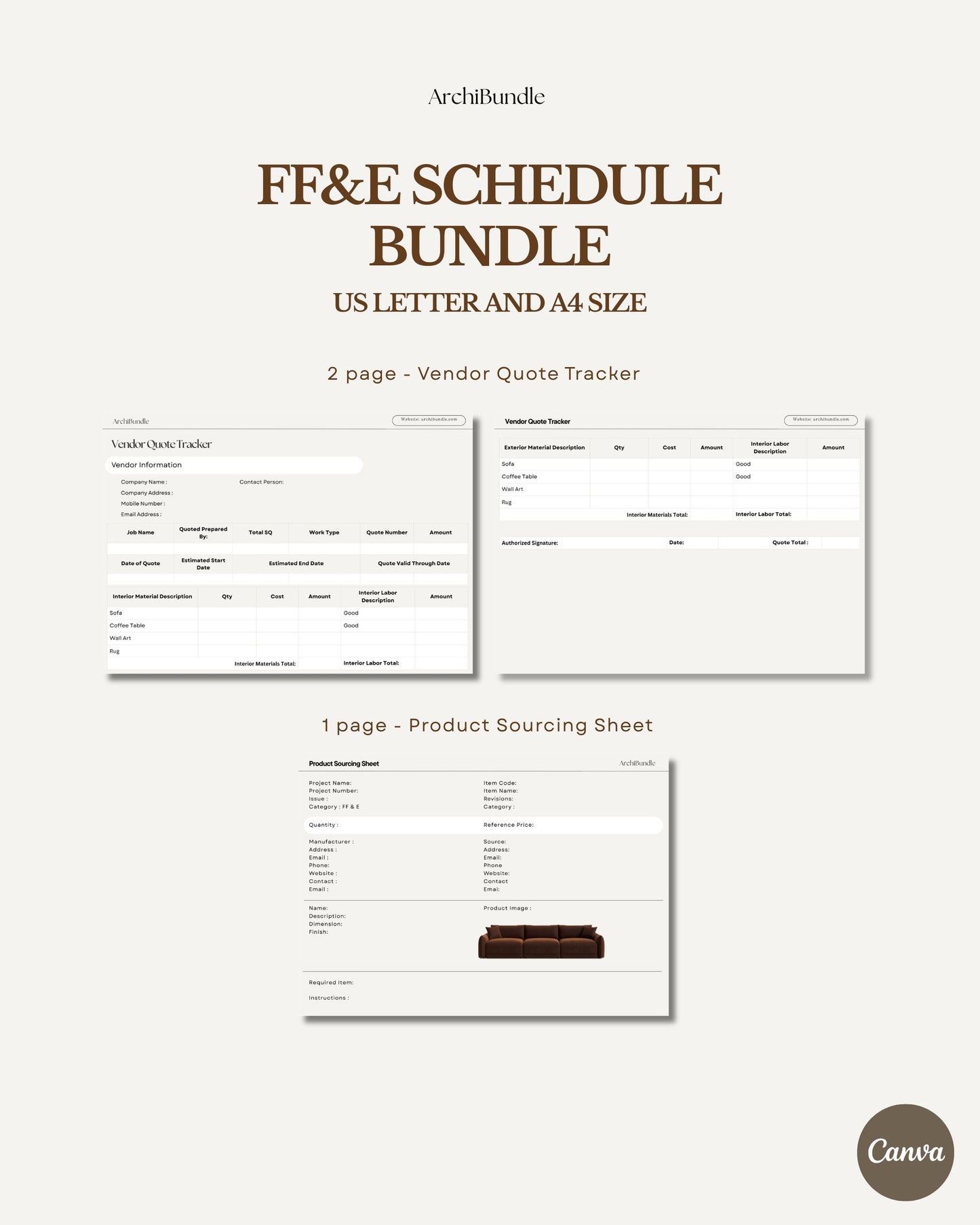 FF&E Schedule (Furniture, Fixtures & Equipment SCHEDULE TEMPLATE)