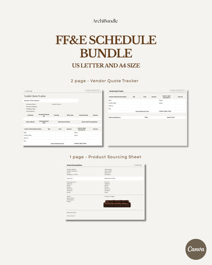 FF&E Schedule (Furniture, Fixtures & Equipment SCHEDULE TEMPLATE)