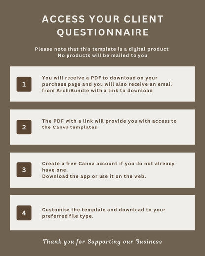 Client Questionnaire | Interior Design Editable Template