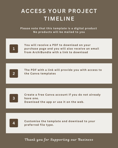 Project Timeline | Interior Design Editable Template