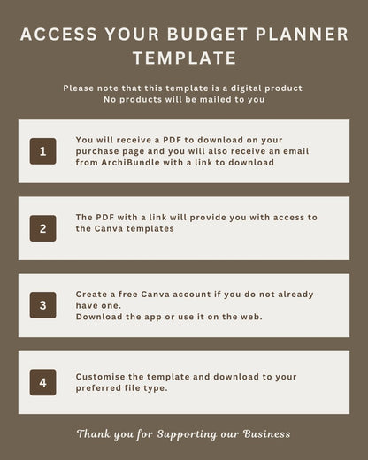 Budget Planner | Interior Design Editable Template