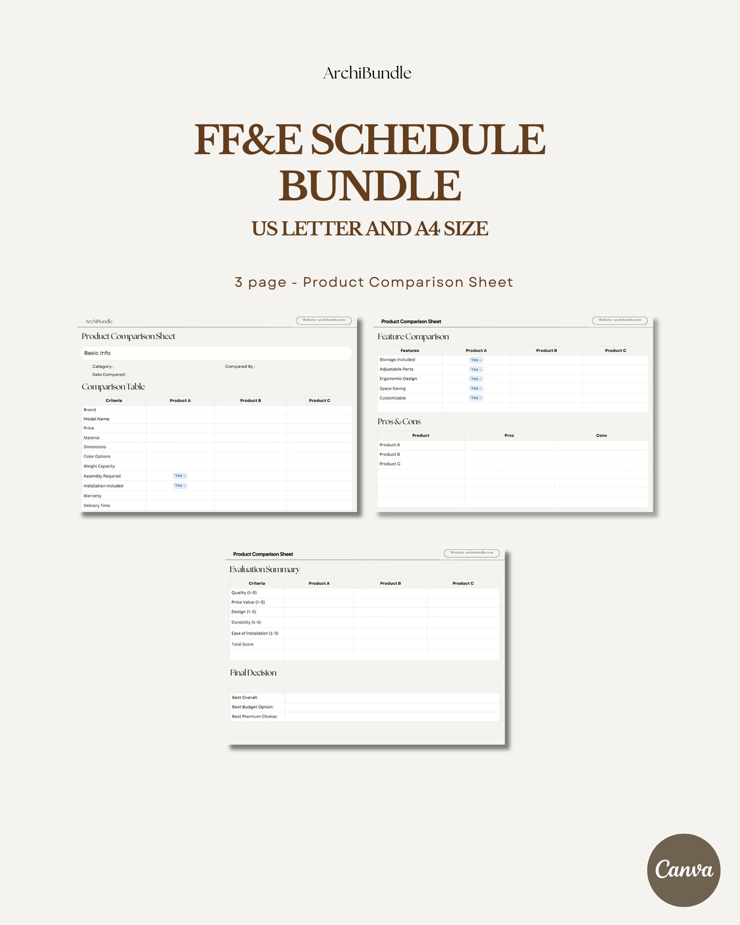 FF&E Schedule (Furniture, Fixtures & Equipment SCHEDULE TEMPLATE)